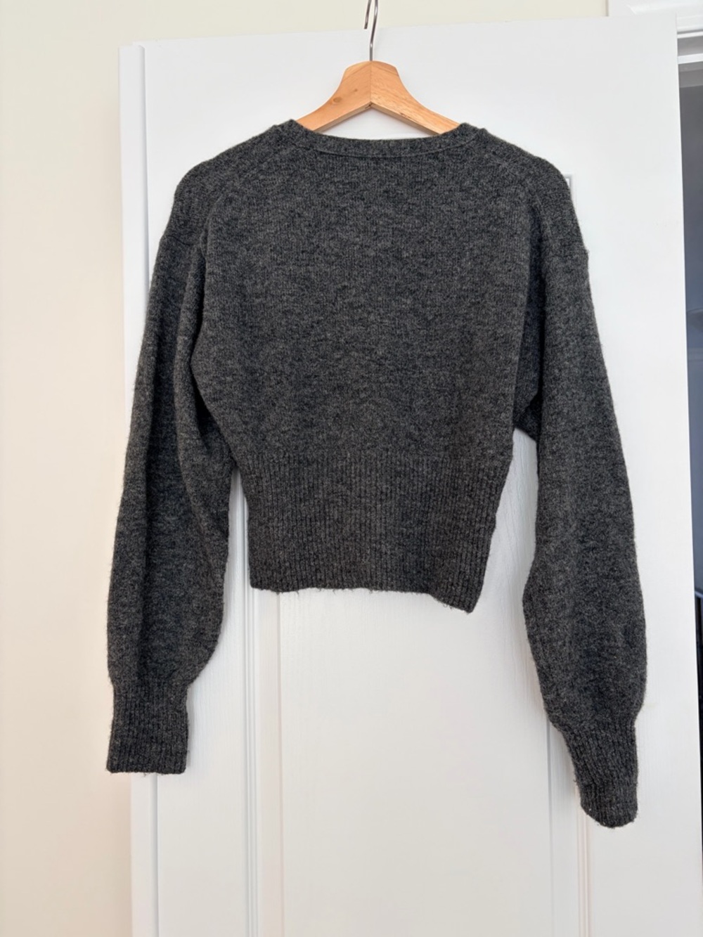 Wilfred Dark Charcoal V-Neck Button Cardigan - Picture 2 of 3